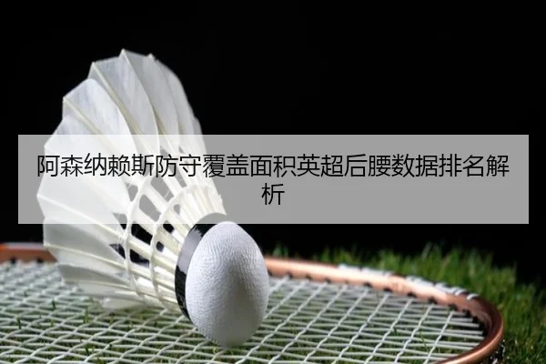 阿森纳赖斯防守覆盖面积英超后腰数据排名解析